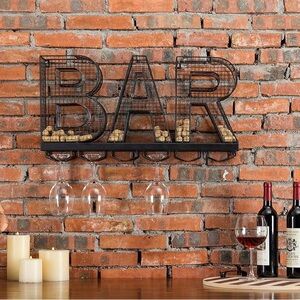 Black Metal BAR Wine Rack